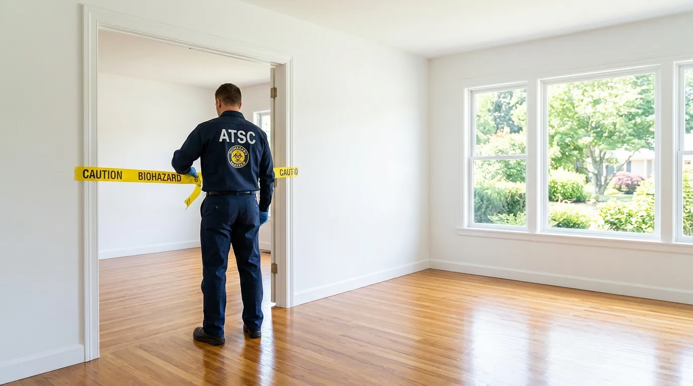 Certified biohazard cleanup crew performing Crime Scene Cleanup in Manvel